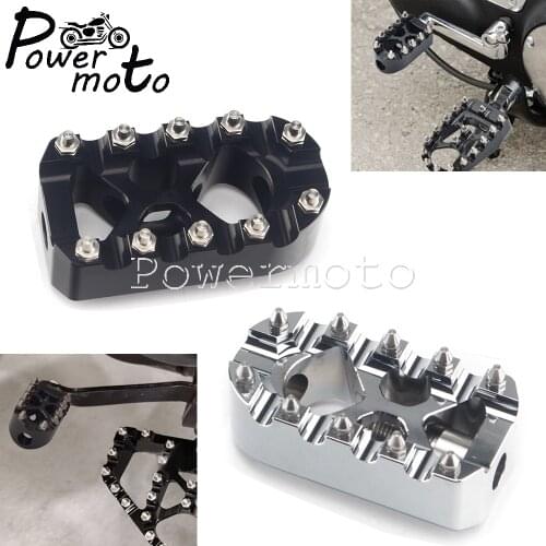 For Harley Touring Dyna Softail Sportster XL 833 1200 FLFB FXBB Black/Chrome 360° Anti-Skid Gear Knurled MX Footrest Shifter Peg