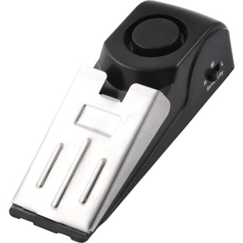 Home Security Wedge Door Stop Alarm System Device Intruder Alert Detection