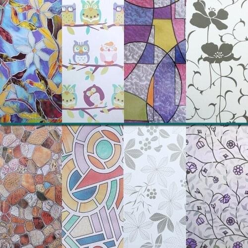 Variety of color electrostatic glass film living room bedroom bathroom office opaque anti-privacy anti-peeping window film