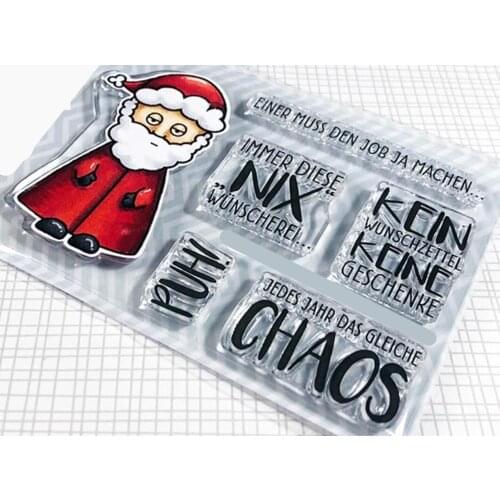 German Christmas Transparent Clear Silicone Stamp/seal for DIY Scrapbooking/ Album Decorative Clear Stamp Sheets A2186