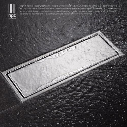 HPB 30*11cm SUS304 Bathroom Floor Drain Linear Drain Grates Waste Linear Tile Insert Long Drainer Floor Drain HP7910