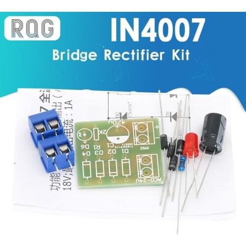 1N4007 Diy Kit IN4007 Bridge Rectifier AC DC Converter Full Wave Rectifier PCB Board KIT Parts Electronic Suite
