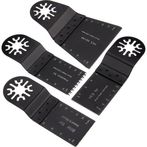 DRELD 4Pcs Saw Blade Oscillating Multi Tools Blade for Metal Wood Cutting Woodworking for Renovator Bosch Fein Dremel Power Tool