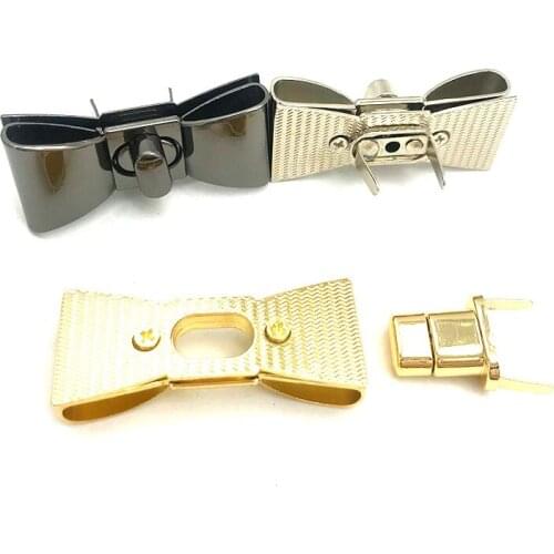 Metal Butterfly Bag Turn Lock Twist Lock Clasp for Leather Craft Women Bag Handbag Shoulder Bag Purse DIY Hardware Accessories