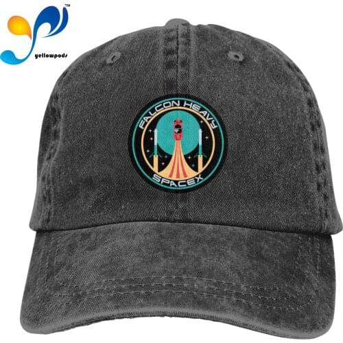 Fashion Hip hop Washed Baseball Cap Falcon Heavy Spacex Wild Hat Adjustable Men And Women Outdoor Sun Hats Trucker Caps