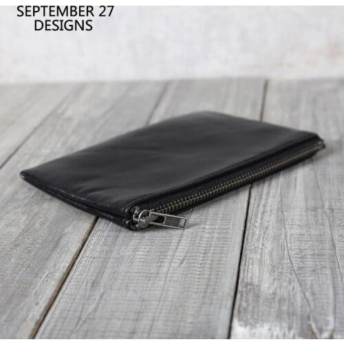 New Fashion Slim Zipper Short Wallets Ladies Genuine Leather Luxury Sheepskin Men Casual Credit Card Purses Women Coin Pouch Bag