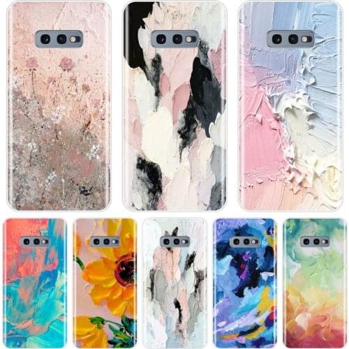 Soft Cover For Samsung Galaxy S10E S10 Plus 5G Art Abstract Graffiti Flower Phone Case Silicone For Samsung Galaxy Note 10 Pro