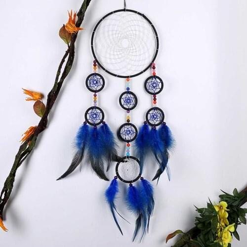Wall Hanging Dreamcatcher Fumigated Feathers Dream Catcher Wind Chime Handmade Ornament Girls Bedroom Decoration