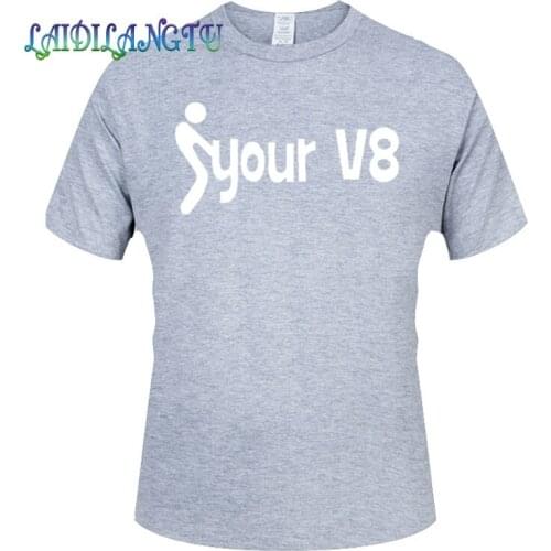 Novelty oversized t shirt FYour V8 Motor Fashion T-Shirt Men High Quality Cotton O-Neck Short Sleeve T Shirts Male Top Tees