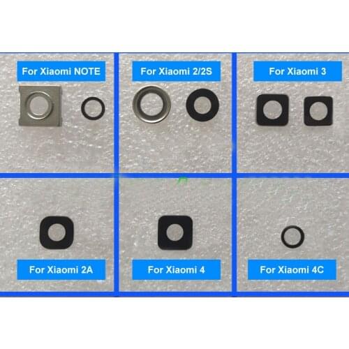 New Housing Back Camera glass Lens Cover Case with Adhesive camera frame replacement For Xiaomi 2 2S 2A 3 4 4C NOTE 2A M3 M4/C