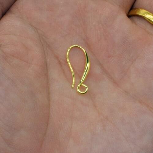 New Ear Hook Gold Plated Copper Ear Hook Accessories Diy Accessories Female Ear Accessories Jewelry Findings 9*20mm