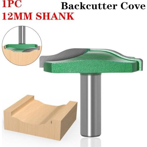1pc 12mm Shank Door Knife With Backcutter Cove Carbide Raised Panel Door Cabinet Router Bit Set Cutters For Wood