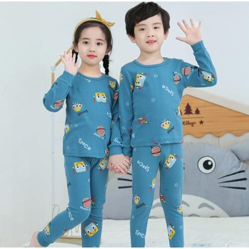 Autumn Winter Sleepwear For Kids Childrens Pajamas Girls Boys Home Suit Full Sleeve Top+pants 2pcs Nightwear Pijamas Infantil
