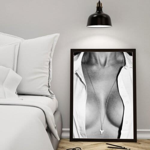 Sexy Woman Poster Breast Canvas Prints for Bedroom Modern Girl Room Decor Paintings for Interior Frameless Picture On The Wall