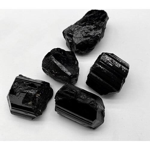 Natural Black Tourmaline Raw Gemstone Mineral Specimen Irregular Crystal Energy Reiki Healing Eliminate Magnetism Home Decor