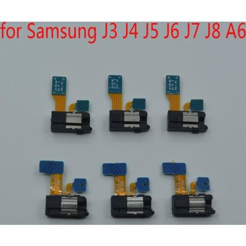 Earphone Jack Microphone Mic For Samsung J3 J4 J5 J6 J7 J8 A6 A6+ Original Phone New Headphone Audio Jack Flex Cable Replacement