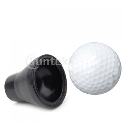 Rubber Golf Ball Pick-up Suction Cup for Putter Grip (Black)