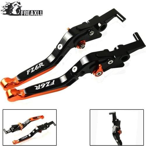 CNC Aluminum Motorbike Handle Grips Motorcycle Adjustable Folding Extendable Brake Clutch Levers For YAMAHA FZ6R 2009 2010-2015