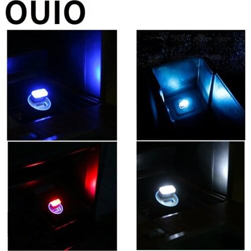 OUIO Car Styling USB Atmosphere LED Lamp Light For Peugeot 307 206 308 407 207 508 208 406 2008 Lada Vesta Granta Accessories