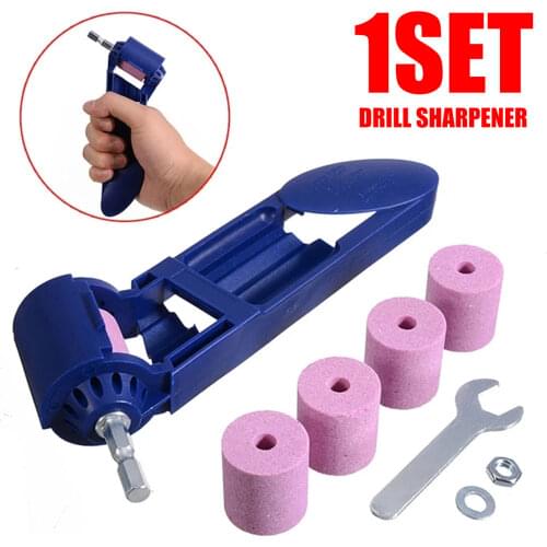 Drill Bit Sharpener Drill Grinder Grinding with 5 Corundum Grinding Wheel Diamond Hand Drill Sharpening Tool Portable Polisher