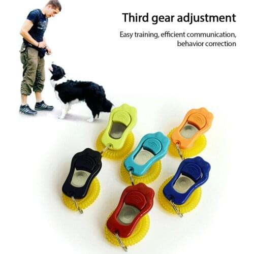 Pet Trainer Foot Print Dog Training Dog Clicker Adjustable Sound Plastic Wrist Strap Dog Accessories For Large Dogs Dog Toys