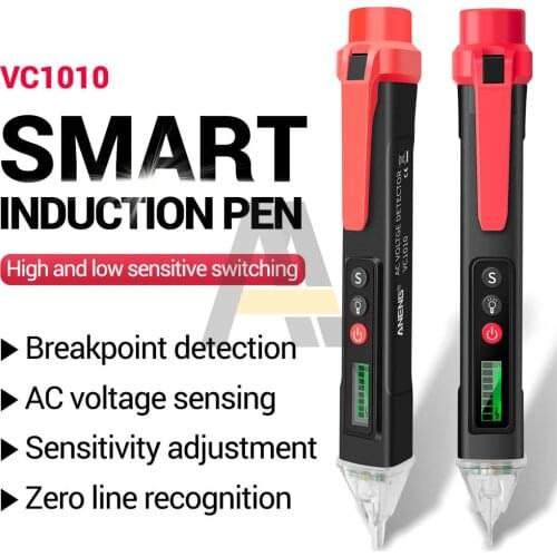 VC1010 Voltage Detector Intelligent Non-contact Pen AC/DC Tester Meter Pen Electric Indicator LED Sensor Volt Current Tester