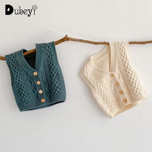 Knitted Baby Clothes Newborn Cardigan Infant Knit Sweater Toddlera Sweaters Vest Jacket Baby Boy Girl Sleeveless Cardigans