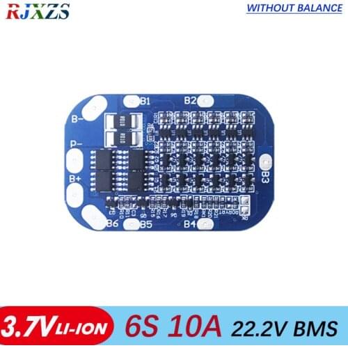 6S 10A 22.2V li-ion BMS PCM battery protection board bms pcm for LicoO2 Limn2O4 li battery