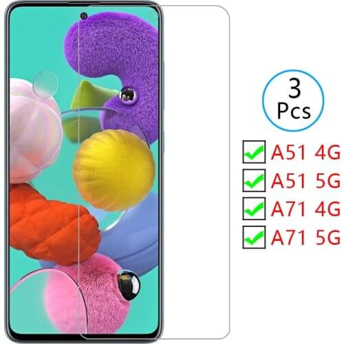 Protective tempered glass for samsung a51 a71 5g 4g screen protector on galaxy a 71 51 71a 51a film samsun samsumg sansung galxy