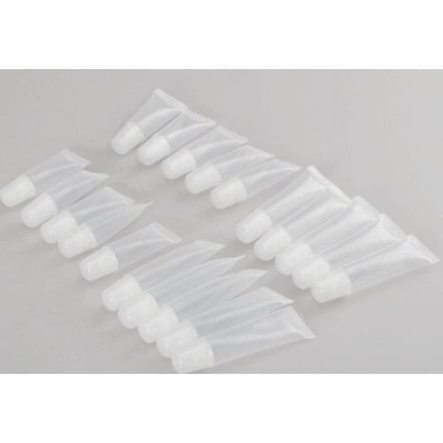 10pc 8/15ml Empty Lip Gloss Tubes Lipstick Tube Lip Balm Soft Tube Makeup Squeeze Clear Lipgloss Tube Container Cosmetics Bottle