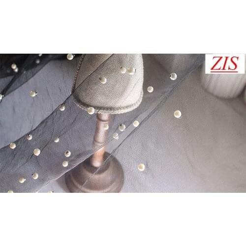 1Y/Lot Fashion quality Irregular Beaded mesh fabric for Three dimensional dress cloth household fabric D005