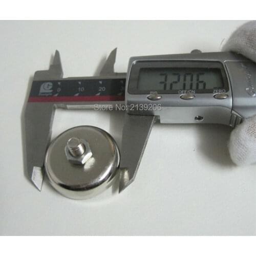 20PCS D32mm pull force 38KG strong neodymium cup magnet base A3 steel wrapped with thread cup, LED magnet cylinder fasteners