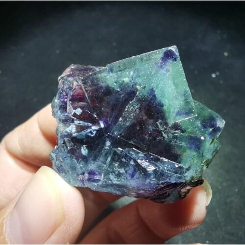 41.2gNatural rare purple heart green fluorite cluster mineral specimen degaussing teaching home decoration QUARTZ GEM