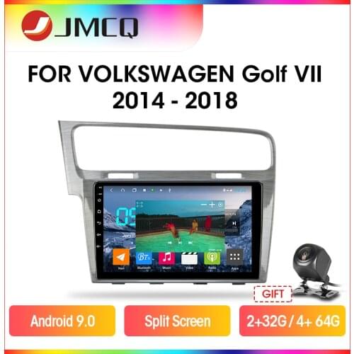 JMCQ Android 9.0 For VW Volkswagen Golf 7 VII 2014-2018 Car Radio Multimidia Video 2din 4+64G GPS Navigaion DSP RDS Split Screen