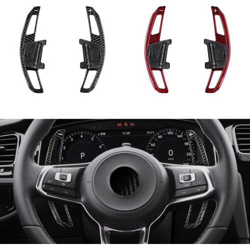 Carbon Fiber Car Paddle For Volkswagen Golf 7 MK7 Golf8 MK8 VW POLO MK6 Touareg Car Steering Wheel Extend Shifter DSG Gear Shift