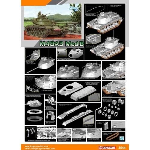 Dragon 3544 1/35 M48A3 Mod.B tank