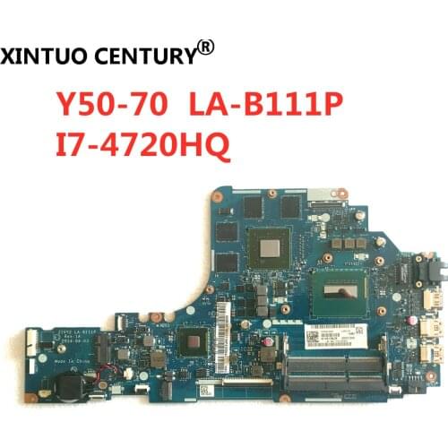 Free Shipping New ZIVY2 LA-B111P Laptop motherboard for Lenovo Y50-70 original mainboard I7-4720HQ/4710HQ GTX960M-4G 100% tested