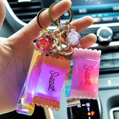 Lovely Simulation Snack Potato Chip Keychain Colorful Candy Girl Heart Pendant Pendant Lady Gift Backpack Decoration Keyring