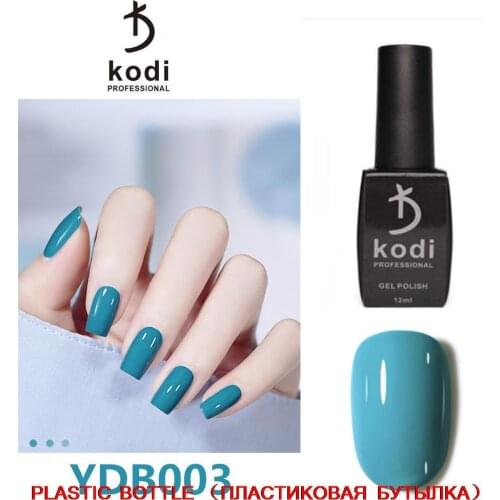 KODI 12ml Gel Nail Polish Plastic Bottle Semi Permanent UV Gel Varnishes Soak Off UV LED Nail Art Lacquers Base Top Coat
