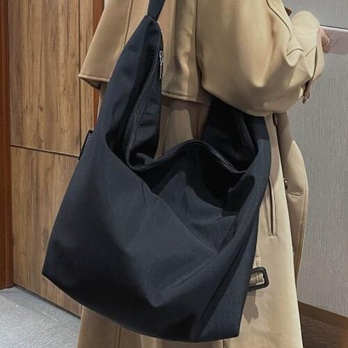 2020 New Canvas Totes Bags Women Casual Wild Ladies Handbags Solid Color Shoulder Women Bag Simple Female Messenger Bag