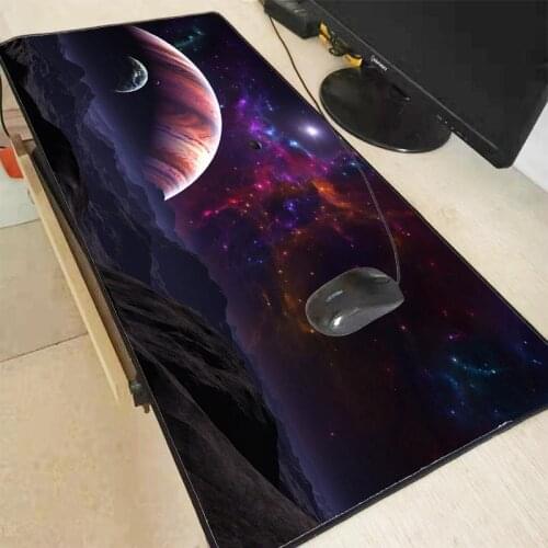 XGZ Planets Large Size Mouse Pad Anti-slip Natural Rubber PC Computer Gaming Locking Edge Mousepad Desk Mat for LOL CSGO DOTA2