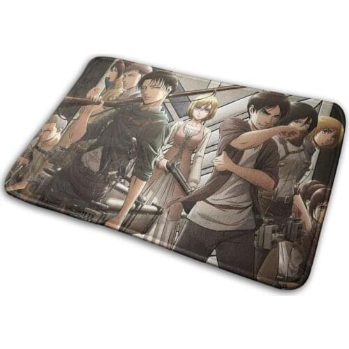 Shingeki No Kyojin Poster Mat Rug Carpet Anti-Slip Bedroom Entrance Door Mat Shingeki No Kyojin Attack On Titan Snk Aot Titan
