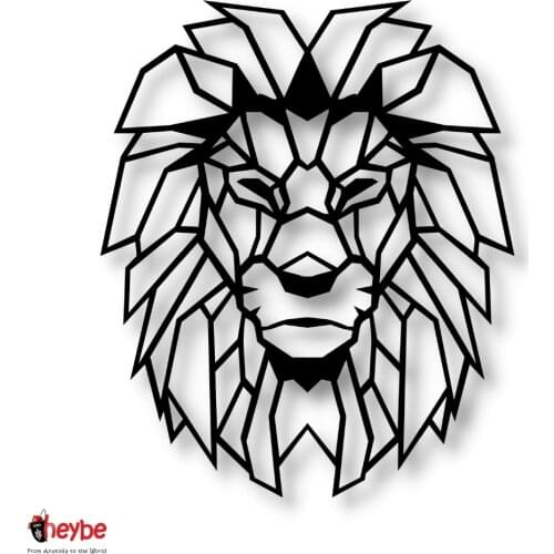 Wooden Lion Wall Decor Black Color King Of Forests Laser Cut Modern Nature Home Office New 3D Creative Stylish Living Room Kitchen Decorative New 2021 Modern Quality Gift Ornament Beautiful Cute Painting Art MDF