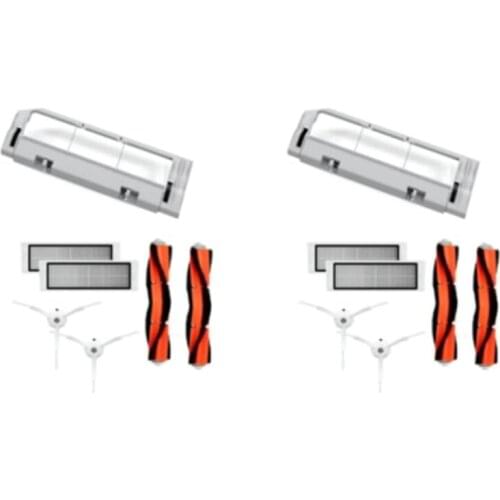 HOT！-Brush Hepa Filter Side Brush Mop Cloths Brush Cover Kit for Xiaomi Mi Robot Vacuum Cleaner 2 Roborock S50 S51 Parts
