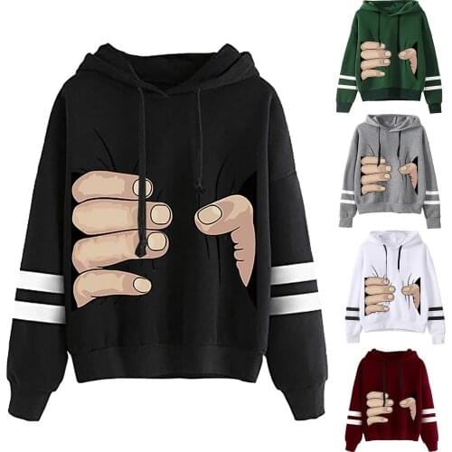 Casual Women Hoodie 3D Fun Print Jumper Long Sleeve Drawstring Hooded Pullover Tops Sports Blouse Parallel Bar Clothes худи
