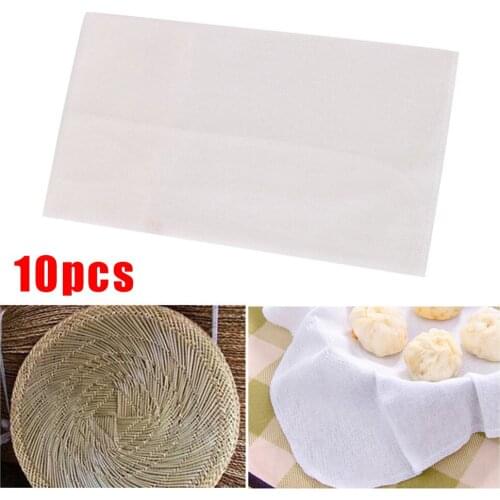 Food Steamer Cloth 10pcs/set Cotton Gauze Bun Cloths White Non-stick Hot