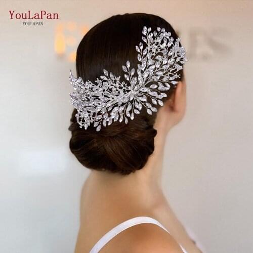 YouLaPan HP365 Vintage Rhinestone Bridal Hair Comb Luxury Bridal Party Headband Bridesmaid Wholesale Wedding Hair Accessories