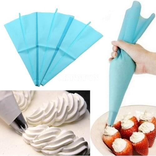 100Pcs/Lot Silicone Icing Piping Bag Cake Cream Squeezing Bag DIY Cream Pastry Bag Cupcake Decorating Tool