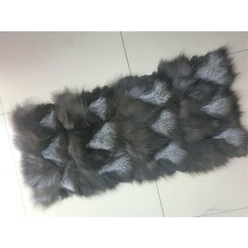 2016 high quality real fox fur pelt blanket/ silver fox fur skin plate