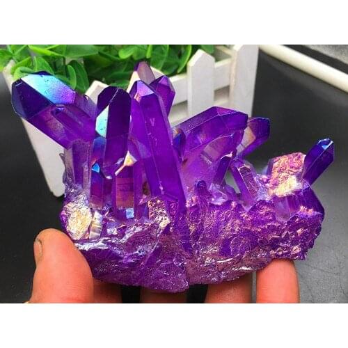 424g Natural quartz crystal violet angel halo specimen. Agent delivery